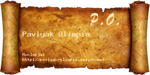 Pavlyak Olimpia névjegykártya